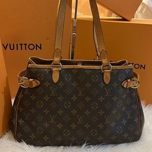LOUIS VUITTON Brown Monogram Batignolles Horizontal MM Bag